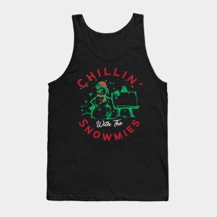 Chillin With The Snowmies Christmas Holiday Design Tank Top